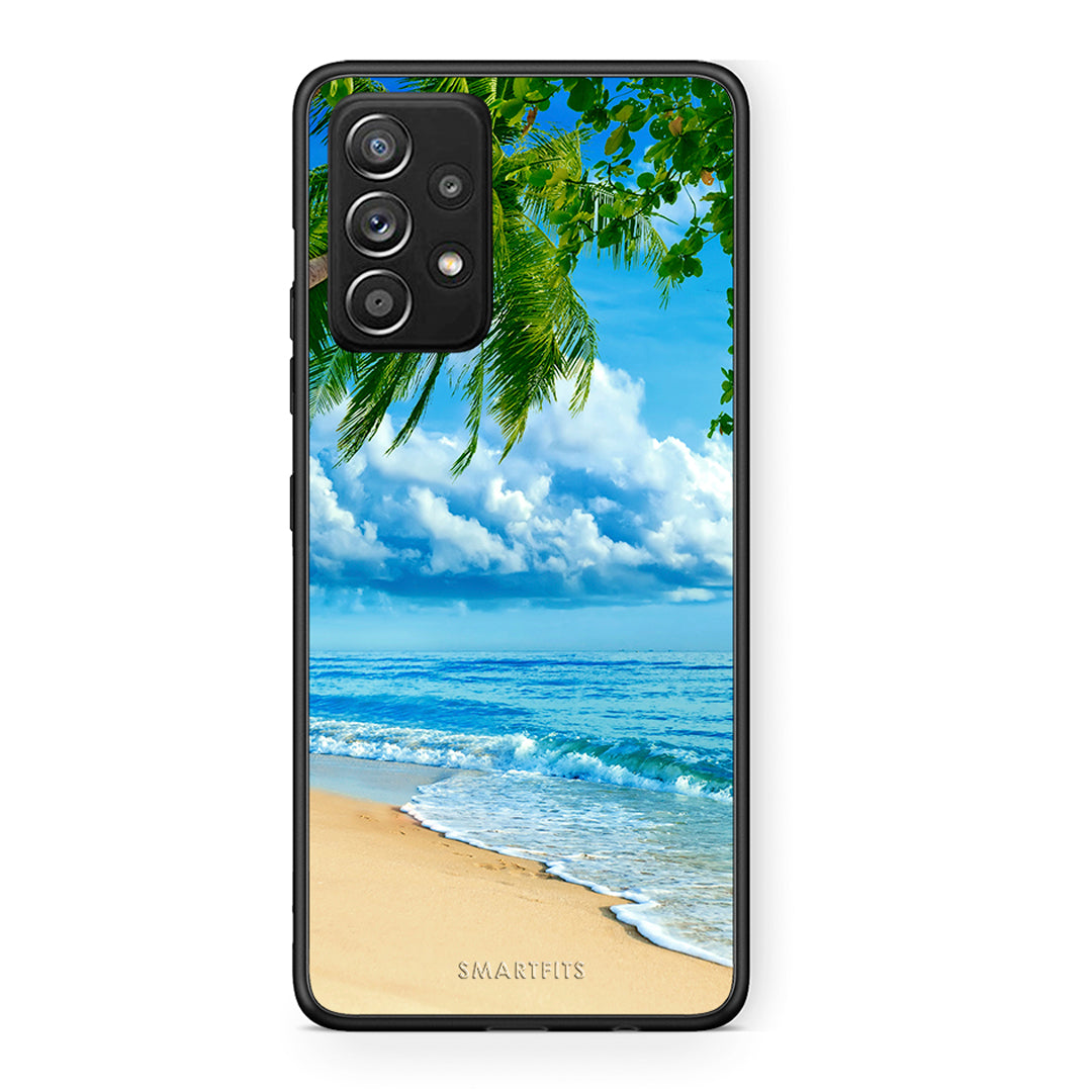 Samsung Galaxy A52 Beautiful Beach θήκη από τη Smartfits με σχέδιο στο πίσω μέρος και μαύρο περίβλημα | Smartphone case with colorful back and black bezels by Smartfits