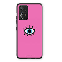 Thumbnail for Samsung Galaxy A52 Blue Eye Pink θήκη από τη Smartfits με σχέδιο στο πίσω μέρος και μαύρο περίβλημα | Smartphone case with colorful back and black bezels by Smartfits