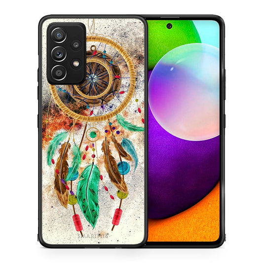Θήκη Samsung Galaxy A52 DreamCatcher Boho από τη Smartfits με σχέδιο στο πίσω μέρος και μαύρο περίβλημα | Samsung Galaxy A52 DreamCatcher Boho case with colorful back and black bezels