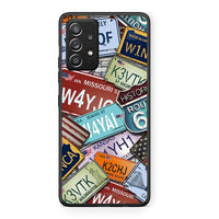 Thumbnail for Samsung Galaxy A52 Car Plates θήκη από τη Smartfits με σχέδιο στο πίσω μέρος και μαύρο περίβλημα | Smartphone case with colorful back and black bezels by Smartfits