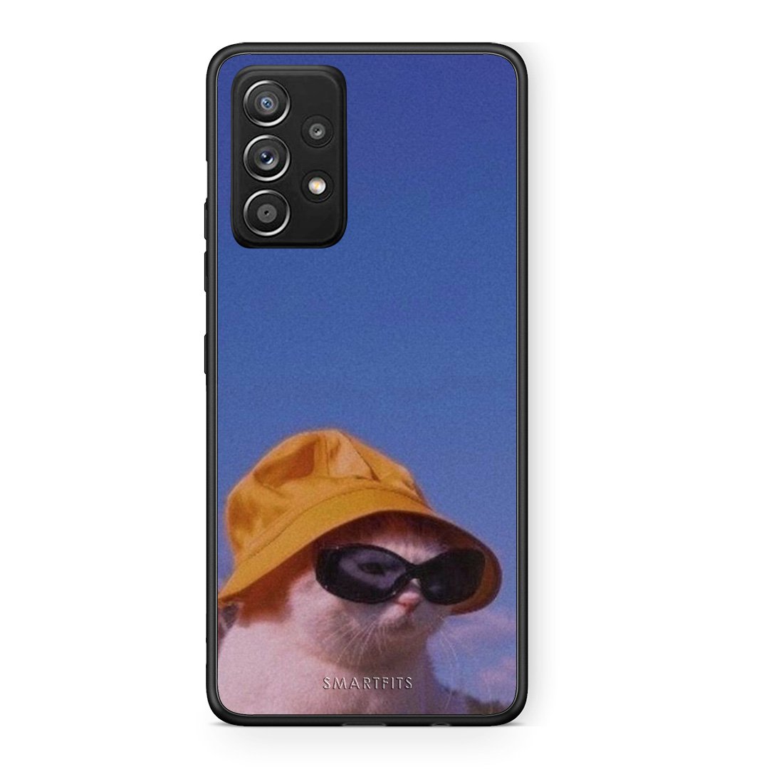 Samsung Galaxy A52 Cat Diva θήκη από τη Smartfits με σχέδιο στο πίσω μέρος και μαύρο περίβλημα | Smartphone case with colorful back and black bezels by Smartfits