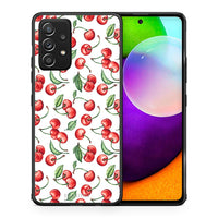 Thumbnail for Θήκη Samsung Galaxy A52 Cherry Summer από τη Smartfits με σχέδιο στο πίσω μέρος και μαύρο περίβλημα | Samsung Galaxy A52 Cherry Summer case with colorful back and black bezels