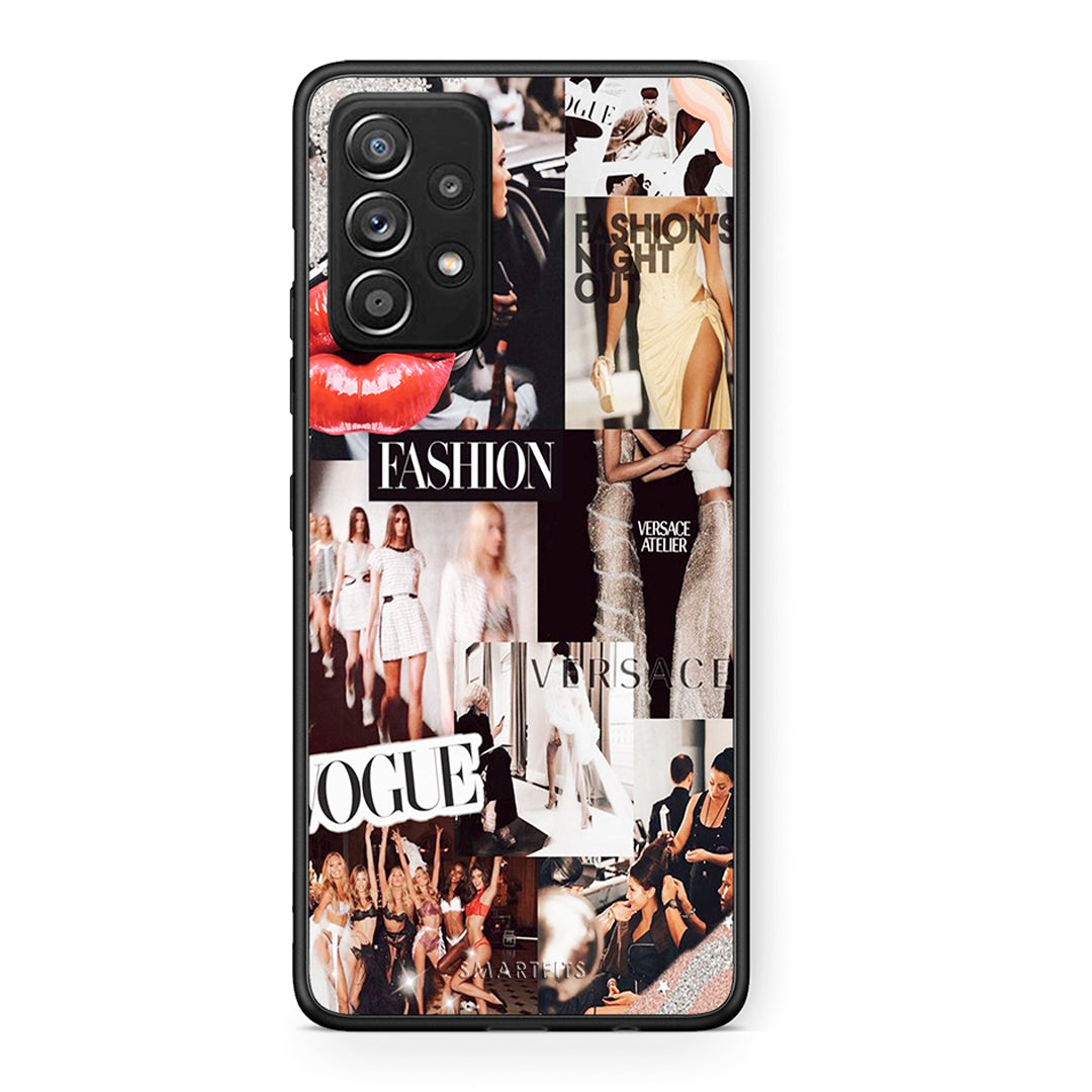 Samsung Galaxy A52 Collage Fashion Θήκη Αγίου Βαλεντίνου από τη Smartfits με σχέδιο στο πίσω μέρος και μαύρο περίβλημα | Smartphone case with colorful back and black bezels by Smartfits