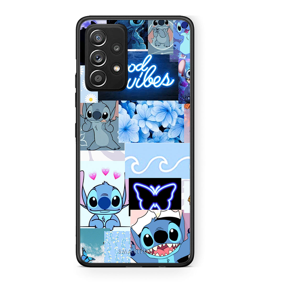 Samsung Galaxy A52 Collage Good Vibes Θήκη Αγίου Βαλεντίνου από τη Smartfits με σχέδιο στο πίσω μέρος και μαύρο περίβλημα | Smartphone case with colorful back and black bezels by Smartfits