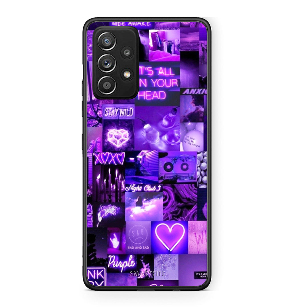 Samsung Galaxy A52 Collage Stay Wild Θήκη Αγίου Βαλεντίνου από τη Smartfits με σχέδιο στο πίσω μέρος και μαύρο περίβλημα | Smartphone case with colorful back and black bezels by Smartfits