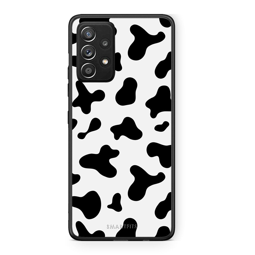 Samsung Galaxy A52 Cow Print θήκη από τη Smartfits με σχέδιο στο πίσω μέρος και μαύρο περίβλημα | Smartphone case with colorful back and black bezels by Smartfits