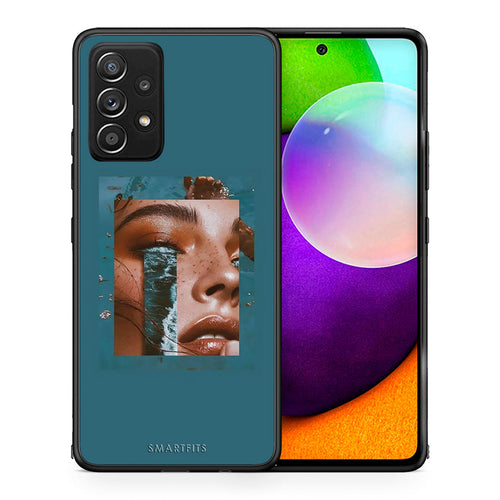 Θήκη Samsung Galaxy A52 Cry An Ocean από τη Smartfits με σχέδιο στο πίσω μέρος και μαύρο περίβλημα | Samsung Galaxy A52 Cry An Ocean case with colorful back and black bezels