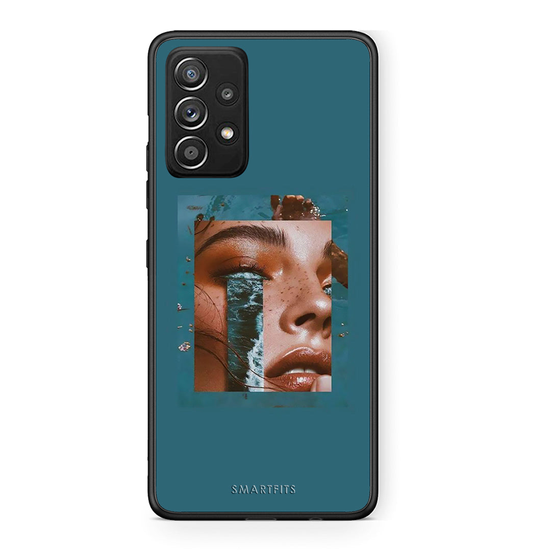 Samsung Galaxy A52 Cry An Ocean θήκη από τη Smartfits με σχέδιο στο πίσω μέρος και μαύρο περίβλημα | Smartphone case with colorful back and black bezels by Smartfits