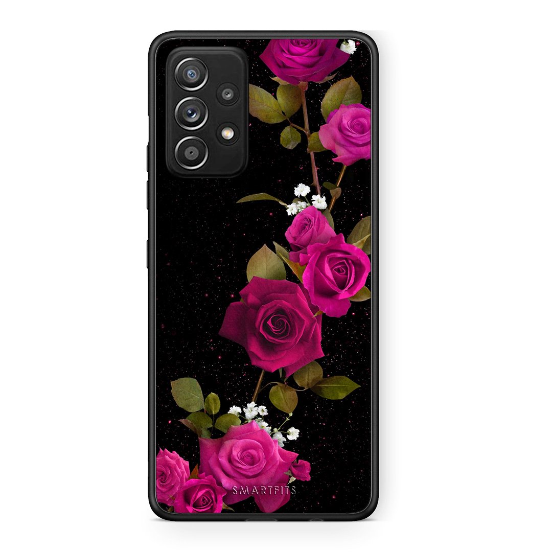 4 - Samsung Galaxy A52 Red Roses Flower case, cover, bumper