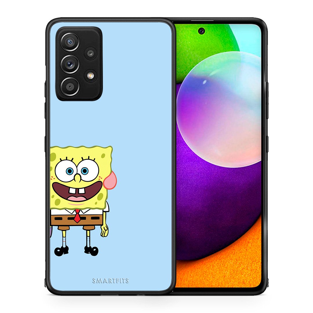 Θήκη Samsung Galaxy A52 Friends Bob από τη Smartfits με σχέδιο στο πίσω μέρος και μαύρο περίβλημα | Samsung Galaxy A52 Friends Bob case with colorful back and black bezels