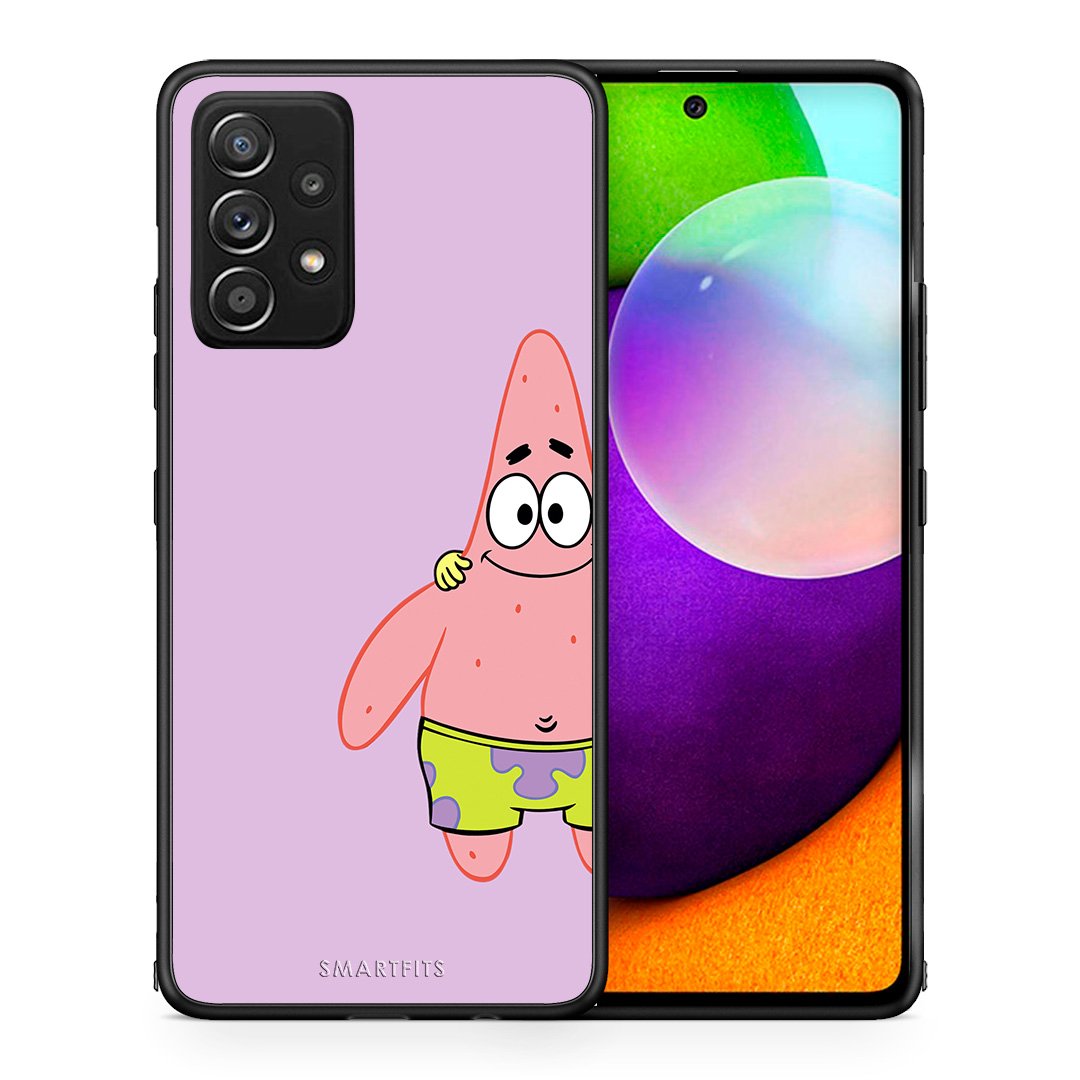 Θήκη Samsung Galaxy A52  Friends Patrick από τη Smartfits με σχέδιο στο πίσω μέρος και μαύρο περίβλημα | Samsung Galaxy A52  Friends Patrick case with colorful back and black bezels