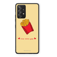 Thumbnail for Samsung Galaxy A52 Fries Before Guys Θήκη Αγίου Βαλεντίνου από τη Smartfits με σχέδιο στο πίσω μέρος και μαύρο περίβλημα | Smartphone case with colorful back and black bezels by Smartfits