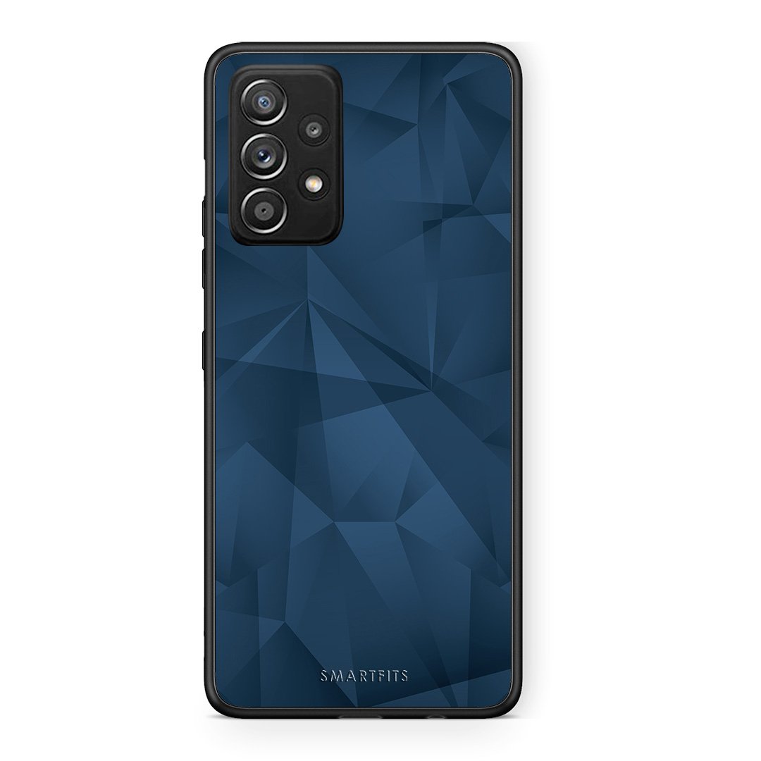 39 - Samsung Galaxy A52 Blue Abstract Geometric case, cover, bumper