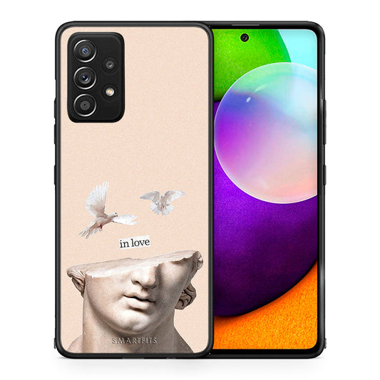 Θήκη Samsung Galaxy A52 In Love από τη Smartfits με σχέδιο στο πίσω μέρος και μαύρο περίβλημα | Samsung Galaxy A52 In Love case with colorful back and black bezels