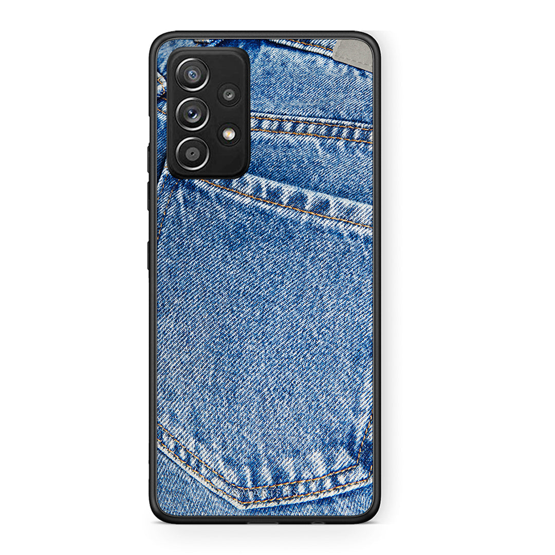 Samsung Galaxy A52 Jeans Pocket θήκη από τη Smartfits με σχέδιο στο πίσω μέρος και μαύρο περίβλημα | Smartphone case with colorful back and black bezels by Smartfits