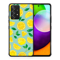 Thumbnail for Θήκη Samsung Galaxy A52 Lemons από τη Smartfits με σχέδιο στο πίσω μέρος και μαύρο περίβλημα | Samsung Galaxy A52 Lemons case with colorful back and black bezels