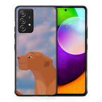 Thumbnail for Θήκη Αγίου Βαλεντίνου Samsung Galaxy A52 Lion Love 2 από τη Smartfits με σχέδιο στο πίσω μέρος και μαύρο περίβλημα | Samsung Galaxy A52 Lion Love 2 case with colorful back and black bezels