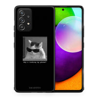 Thumbnail for Θήκη Samsung Galaxy A52 Meme Cat από τη Smartfits με σχέδιο στο πίσω μέρος και μαύρο περίβλημα | Samsung Galaxy A52 Meme Cat case with colorful back and black bezels