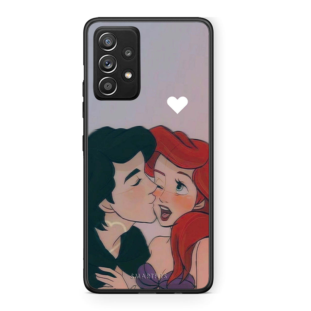 Samsung Galaxy A52 Mermaid Love Θήκη Αγίου Βαλεντίνου από τη Smartfits με σχέδιο στο πίσω μέρος και μαύρο περίβλημα | Smartphone case with colorful back and black bezels by Smartfits