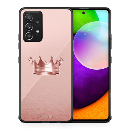 Θήκη Samsung Galaxy A52 Crown Minimal από τη Smartfits με σχέδιο στο πίσω μέρος και μαύρο περίβλημα | Samsung Galaxy A52 Crown Minimal case with colorful back and black bezels