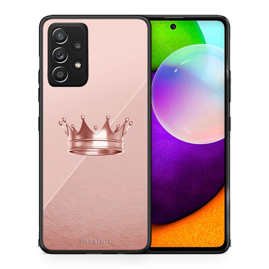 Θήκη Samsung Galaxy A52 Crown Minimal από τη Smartfits με σχέδιο στο πίσω μέρος και μαύρο περίβλημα | Samsung Galaxy A52 Crown Minimal case with colorful back and black bezels