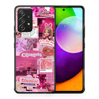 Thumbnail for Θήκη Αγίου Βαλεντίνου Samsung Galaxy A52 Pink Love από τη Smartfits με σχέδιο στο πίσω μέρος και μαύρο περίβλημα | Samsung Galaxy A52 Pink Love case with colorful back and black bezels