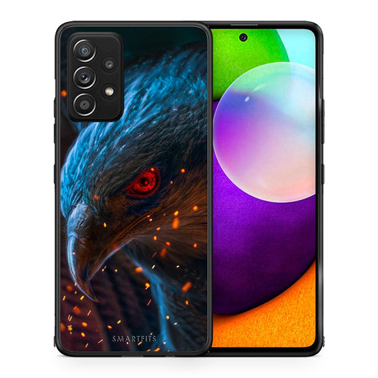 Θήκη Samsung Galaxy A52 Eagle PopArt από τη Smartfits με σχέδιο στο πίσω μέρος και μαύρο περίβλημα | Samsung Galaxy A52 Eagle PopArt case with colorful back and black bezels