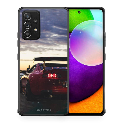 Θήκη Samsung Galaxy A52 Racing Supra από τη Smartfits με σχέδιο στο πίσω μέρος και μαύρο περίβλημα | Samsung Galaxy A52 Racing Supra case with colorful back and black bezels