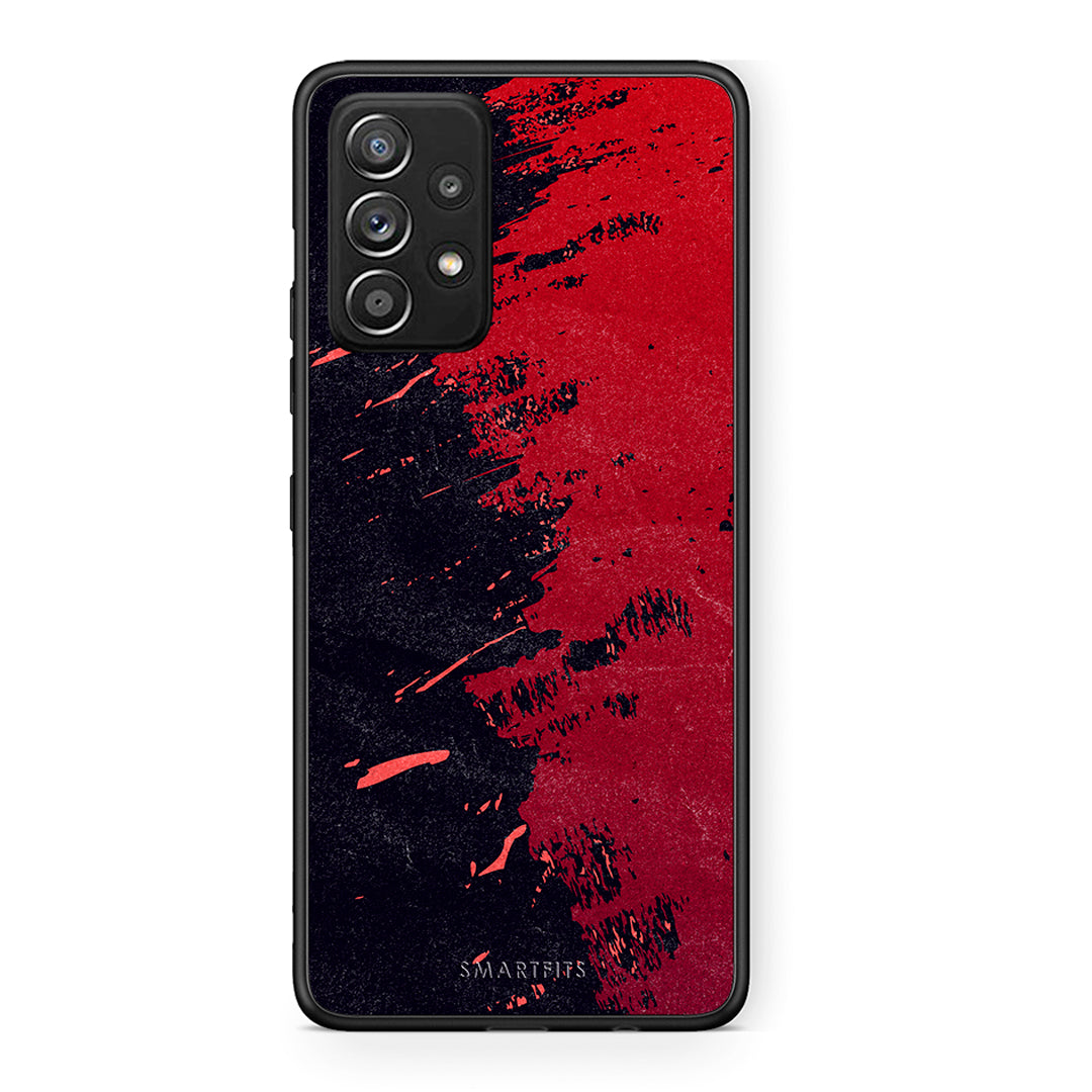 Samsung Galaxy A52 Red Paint Θήκη Αγίου Βαλεντίνου από τη Smartfits με σχέδιο στο πίσω μέρος και μαύρο περίβλημα | Smartphone case with colorful back and black bezels by Smartfits