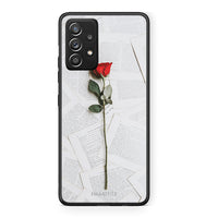 Thumbnail for Samsung Galaxy A52 Red Rose θήκη από τη Smartfits με σχέδιο στο πίσω μέρος και μαύρο περίβλημα | Smartphone case with colorful back and black bezels by Smartfits