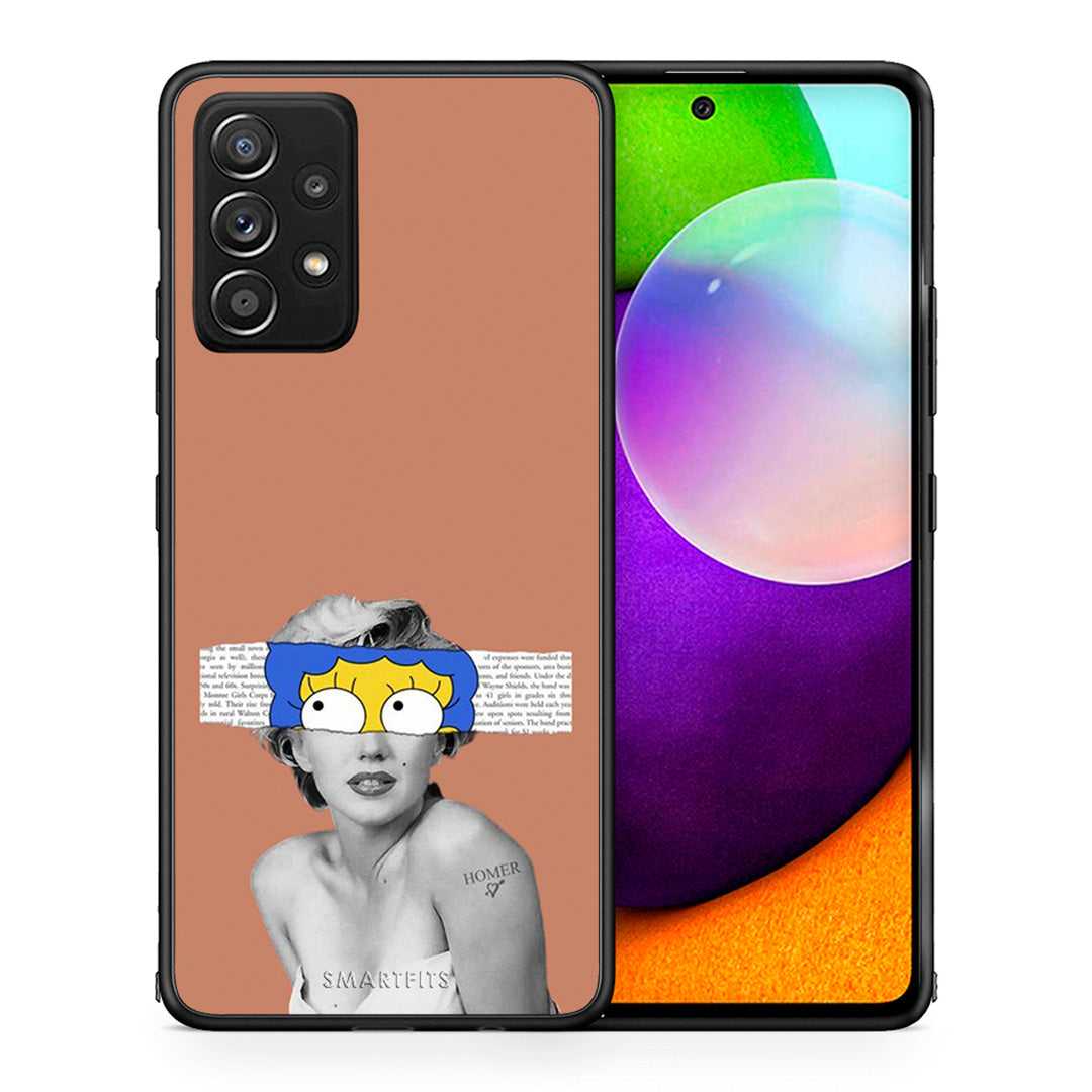 Θήκη Samsung Galaxy A52 Sim Merilyn από τη Smartfits με σχέδιο στο πίσω μέρος και μαύρο περίβλημα | Samsung Galaxy A52 Sim Merilyn case with colorful back and black bezels