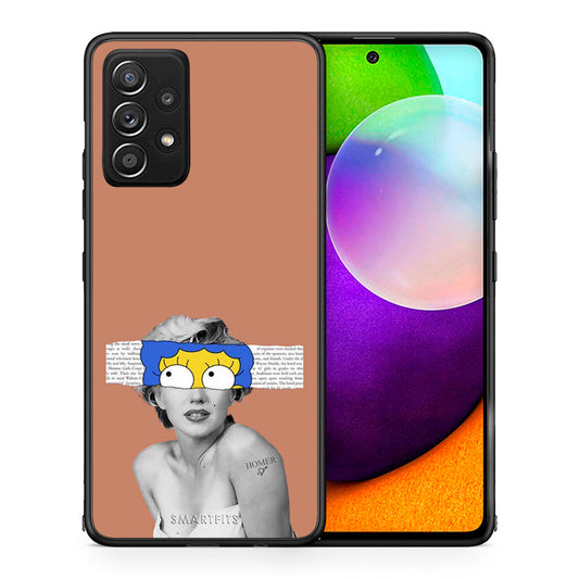 Θήκη Samsung Galaxy A52 Sim Merilyn από τη Smartfits με σχέδιο στο πίσω μέρος και μαύρο περίβλημα | Samsung Galaxy A52 Sim Merilyn case with colorful back and black bezels