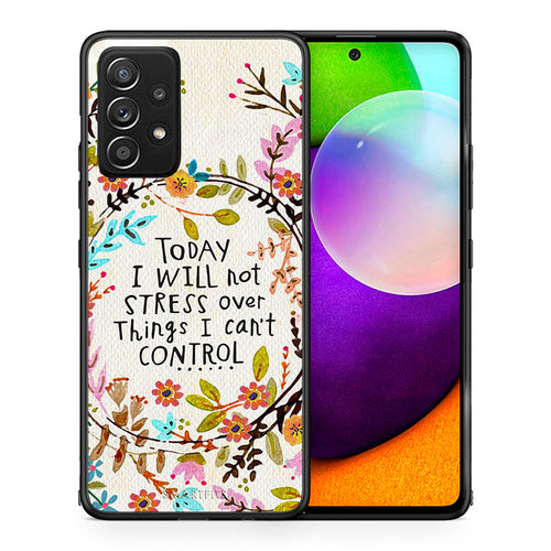 Θήκη Samsung Galaxy A52 Stress Over από τη Smartfits με σχέδιο στο πίσω μέρος και μαύρο περίβλημα | Samsung Galaxy A52 Stress Over case with colorful back and black bezels