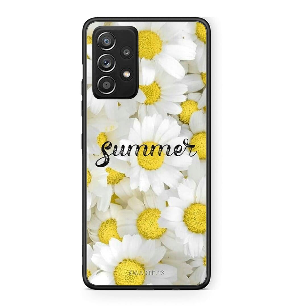 Samsung Galaxy A52 Summer Daisies Θήκη από τη Smartfits με σχέδιο στο πίσω μέρος και μαύρο περίβλημα | Smartphone case with colorful back and black bezels by Smartfits