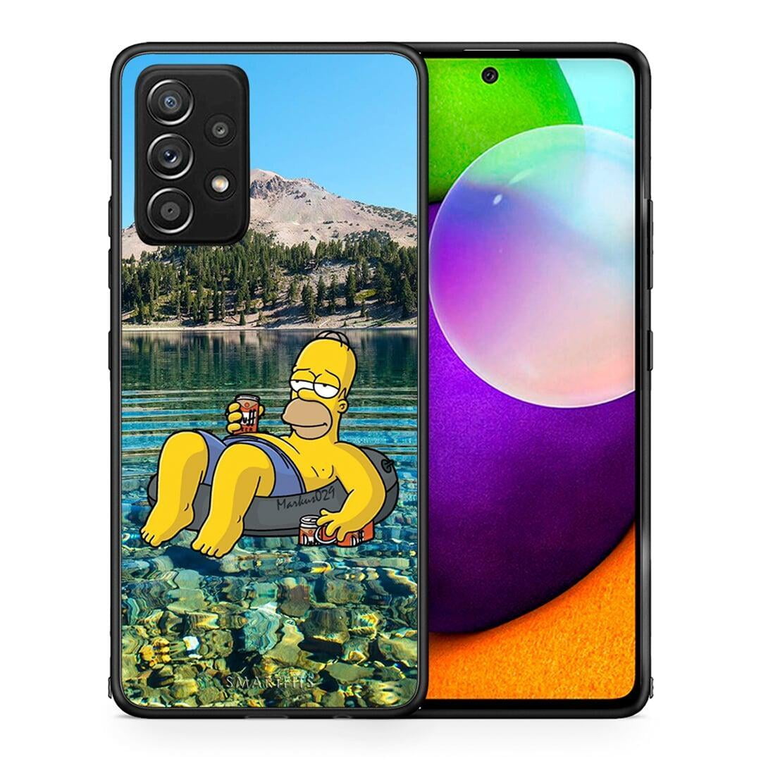 Θήκη Samsung Galaxy A52 Summer Happiness από τη Smartfits με σχέδιο στο πίσω μέρος και μαύρο περίβλημα | Samsung Galaxy A52 Summer Happiness case with colorful back and black bezels