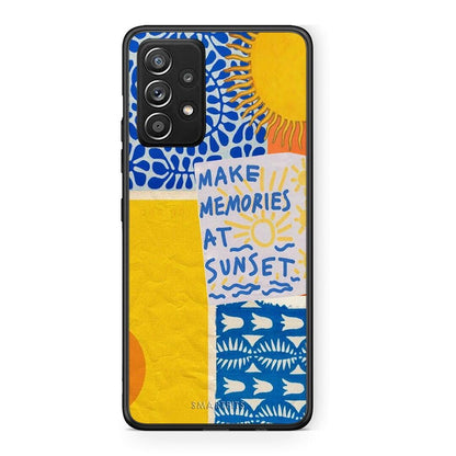 Samsung Galaxy A52 Sunset Memories Θήκη από τη Smartfits με σχέδιο στο πίσω μέρος και μαύρο περίβλημα | Smartphone case with colorful back and black bezels by Smartfits