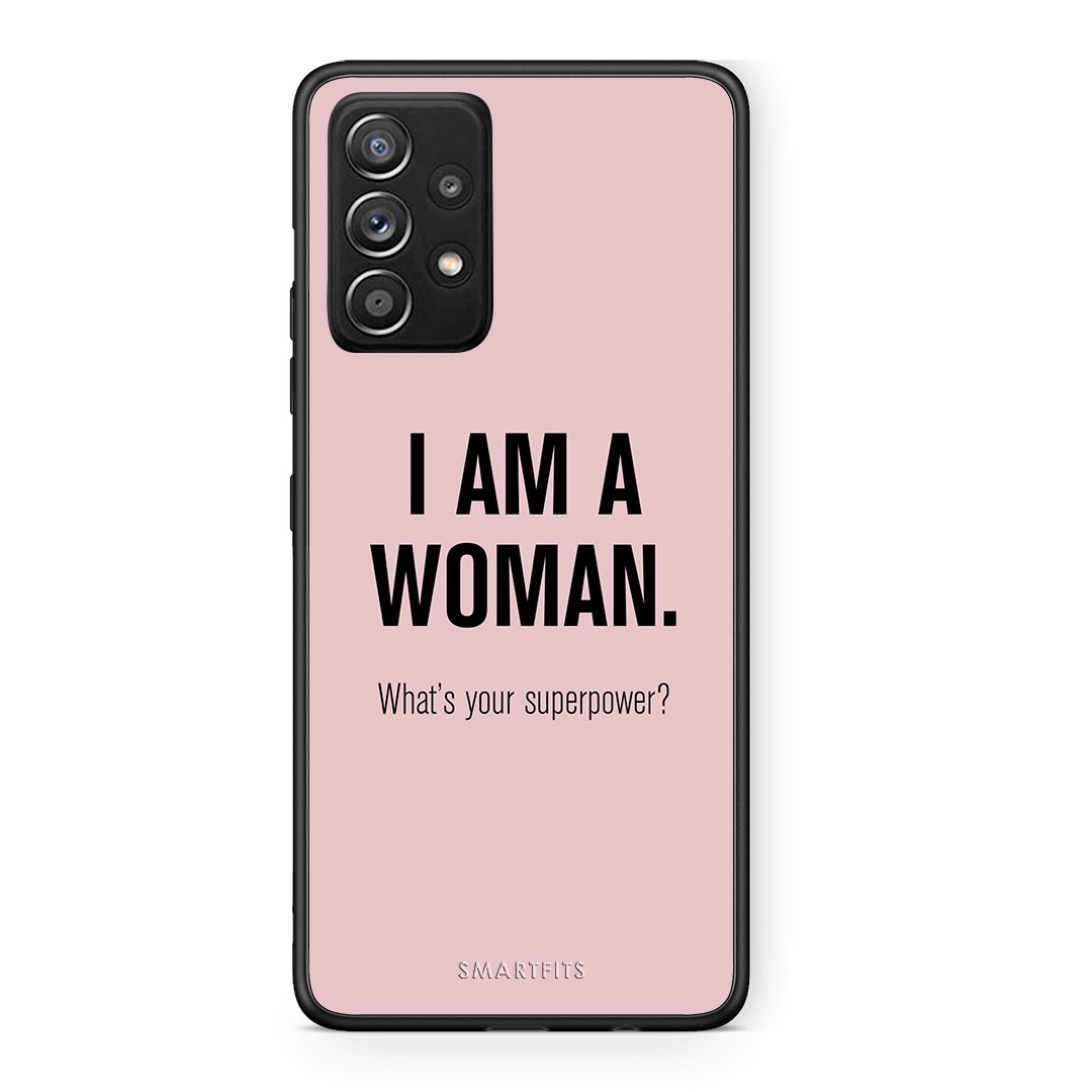 Samsung Galaxy A52 Superpower Woman θήκη από τη Smartfits με σχέδιο στο πίσω μέρος και μαύρο περίβλημα | Smartphone case with colorful back and black bezels by Smartfits