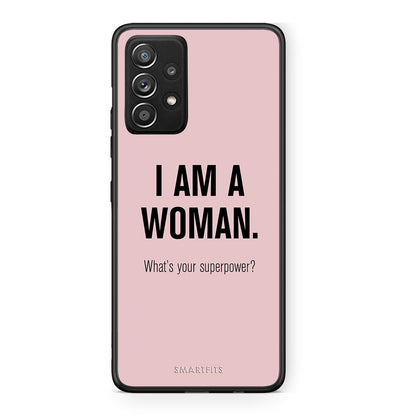 Samsung Galaxy A52 Superpower Woman θήκη από τη Smartfits με σχέδιο στο πίσω μέρος και μαύρο περίβλημα | Smartphone case with colorful back and black bezels by Smartfits