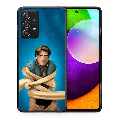 Θήκη Αγίου Βαλεντίνου Samsung Galaxy A52 Tangled 1 από τη Smartfits με σχέδιο στο πίσω μέρος και μαύρο περίβλημα | Samsung Galaxy A52 Tangled 1 case with colorful back and black bezels