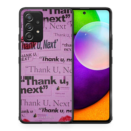 Θήκη Αγίου Βαλεντίνου Samsung Galaxy A52 Thank You Next από τη Smartfits με σχέδιο στο πίσω μέρος και μαύρο περίβλημα | Samsung Galaxy A52 Thank You Next case with colorful back and black bezels