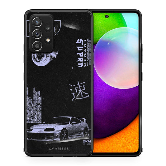 Θήκη Αγίου Βαλεντίνου Samsung Galaxy A52 Tokyo Drift από τη Smartfits με σχέδιο στο πίσω μέρος και μαύρο περίβλημα | Samsung Galaxy A52 Tokyo Drift case with colorful back and black bezels