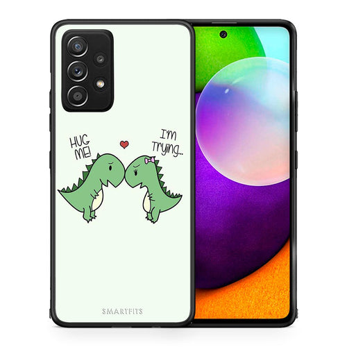 Θήκη Samsung Galaxy A52 Rex Valentine από τη Smartfits με σχέδιο στο πίσω μέρος και μαύρο περίβλημα | Samsung Galaxy A52 Rex Valentine case with colorful back and black bezels