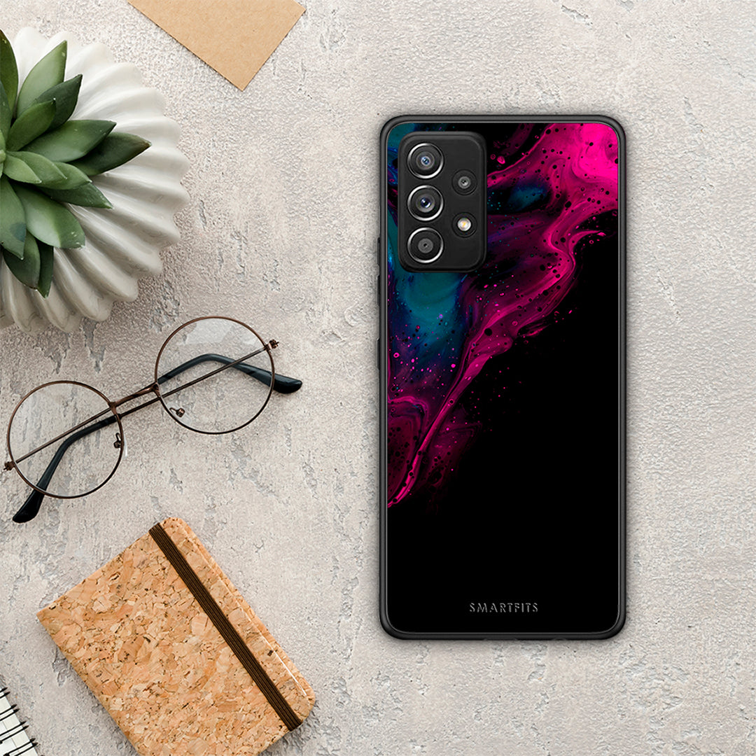 Watercolor Pink Black - Samsung Galaxy A52 / A52s / A52 5G θήκη