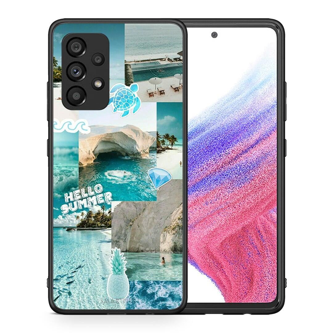 Θήκη Samsung A53 5G Aesthetic Summer από τη Smartfits με σχέδιο στο πίσω μέρος και μαύρο περίβλημα | Samsung A53 5G Aesthetic Summer case with colorful back and black bezels