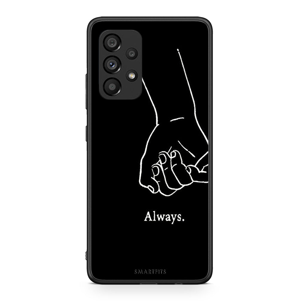 Samsung A53 5G Always & Forever 1 Θήκη Αγίου Βαλεντίνου από τη Smartfits με σχέδιο στο πίσω μέρος και μαύρο περίβλημα | Smartphone case with colorful back and black bezels by Smartfits