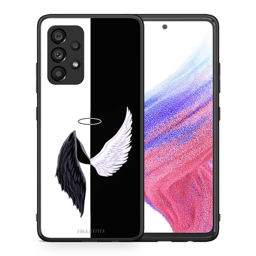 Θήκη Samsung A53 5G Angels Demons από τη Smartfits με σχέδιο στο πίσω μέρος και μαύρο περίβλημα | Samsung A53 5G Angels Demons case with colorful back and black bezels