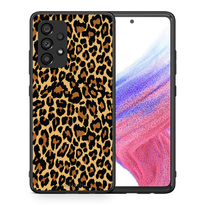 Θήκη Samsung A53 5G Leopard Animal από τη Smartfits με σχέδιο στο πίσω μέρος και μαύρο περίβλημα | Samsung A53 5G Leopard Animal case with colorful back and black bezels