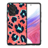 Thumbnail for Θήκη Samsung A53 5G Pink Leopard Animal από τη Smartfits με σχέδιο στο πίσω μέρος και μαύρο περίβλημα | Samsung A53 5G Pink Leopard Animal case with colorful back and black bezels