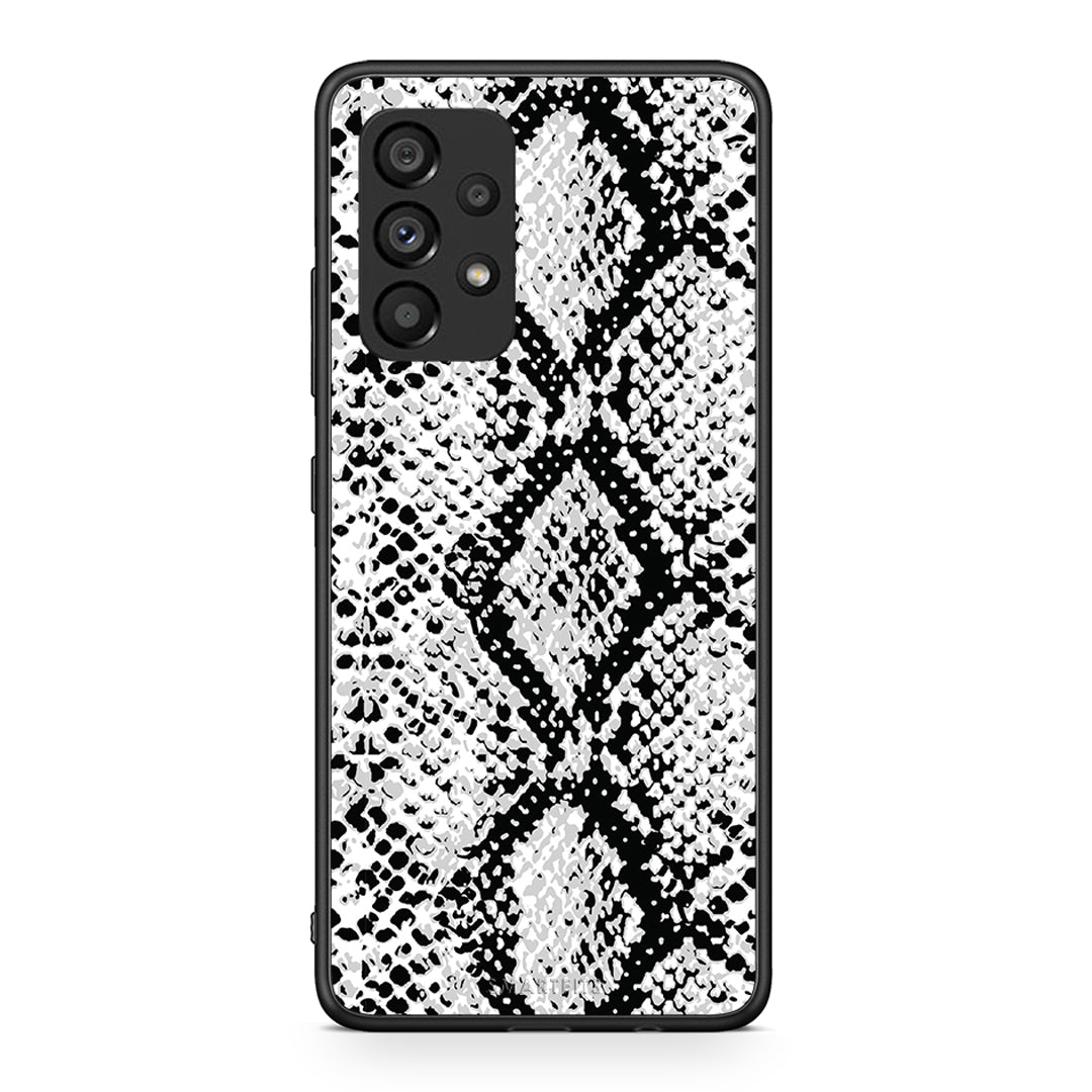 24 - Samsung A53 5G White Snake Animal case, cover, bumper
