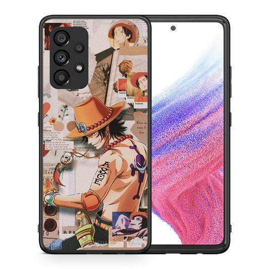 Θήκη Samsung A53 5G Anime Collage από τη Smartfits με σχέδιο στο πίσω μέρος και μαύρο περίβλημα | Samsung A53 5G Anime Collage case with colorful back and black bezels